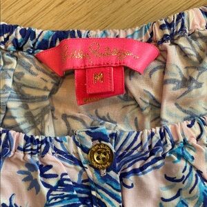 Lilly Pulitzer Blue and pale pink tropical dress